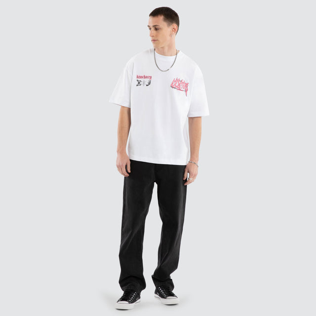 model wears Katana Street Tee Optical White T-Shirts White - image 5