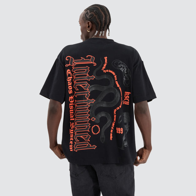 model wears Intertwined Street Tee Anthracite Black T-Shirts Black - image 1