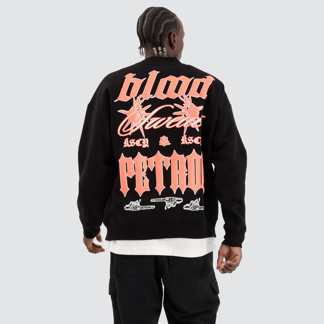 Hardwork Crew Sweater Jet Black