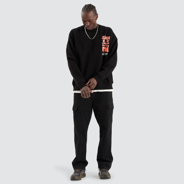 Hardwork Crew Sweater Jet Black