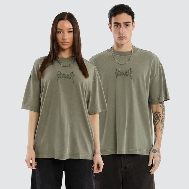 Fangs Street Tee Mineral Dusty Olive