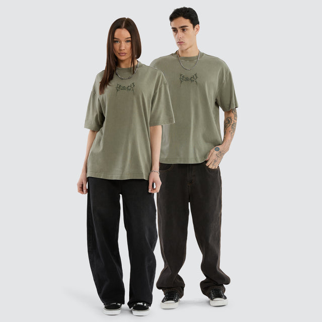 Fangs Street Tee Mineral Dusty Olive