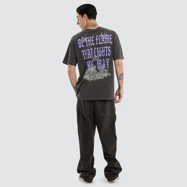 model wears Torch Box Fit Tee Pigment Black T-Shirts Black - image 4