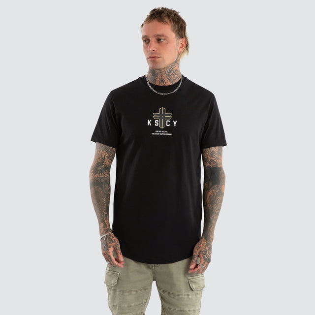Tomb Dual Curved Tee Jet Black