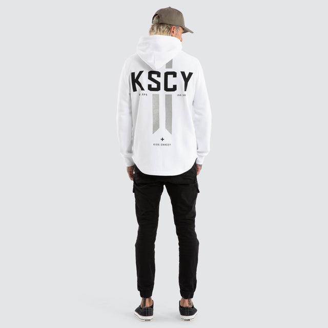 Omega Dual Curved Hoodie Optical White