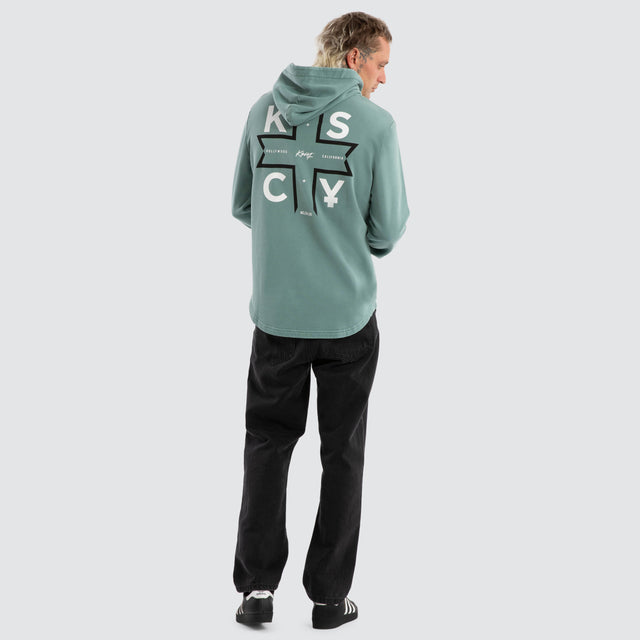 Zappa Dual Curved Hoodie Pigment Trellis