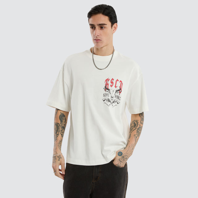 Steel Heart Street Tee Natural White