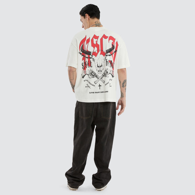 Steel Heart Street Tee Natural White