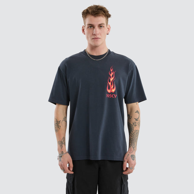 Meteor Box Fit Tee Pigment Vulcan