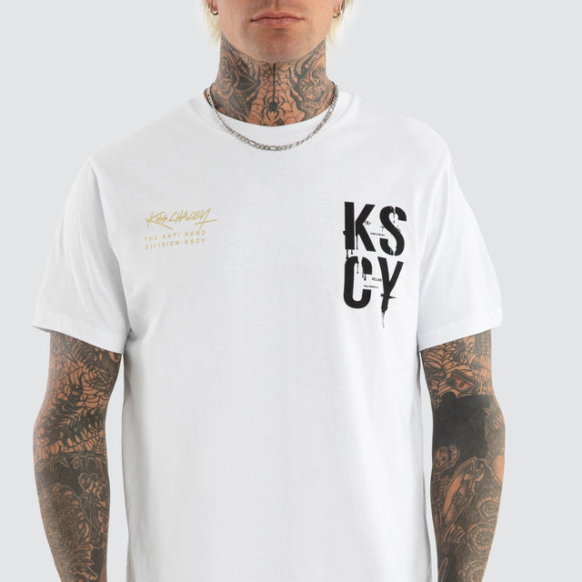Alpha Dual Curved Tee Optical White