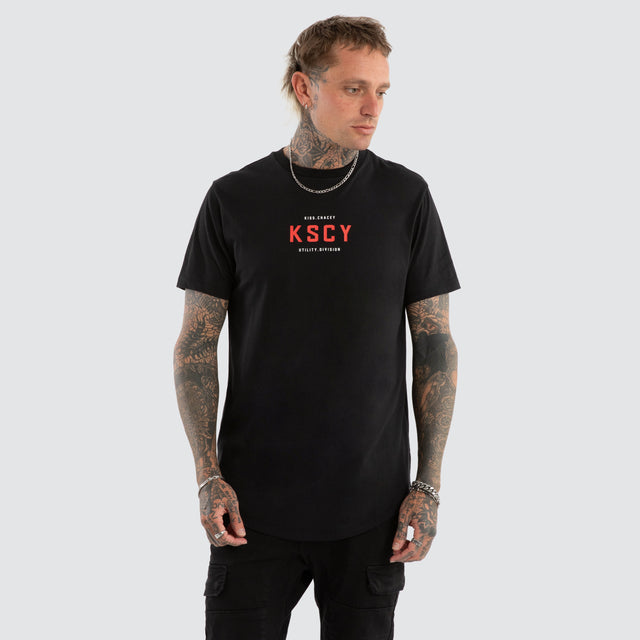 Stamp Dual Curved Tee Jet Black