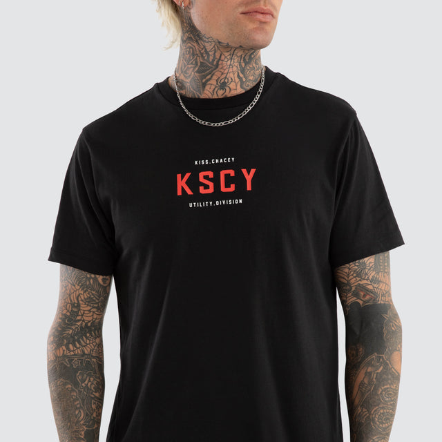 Stamp Dual Curved Tee Jet Black