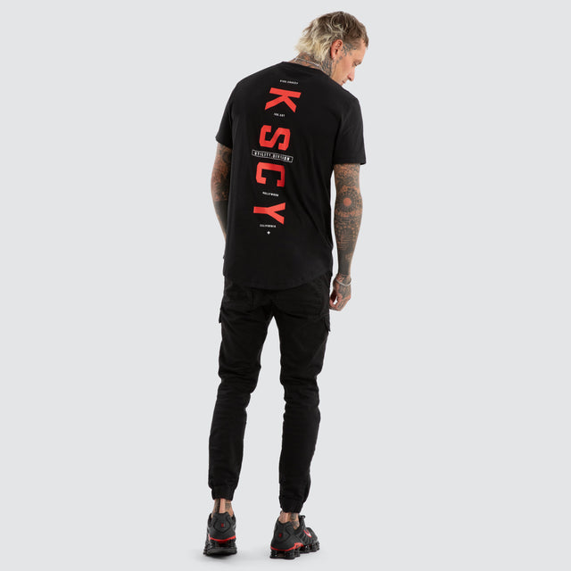 Stamp Dual Curved Tee Jet Black