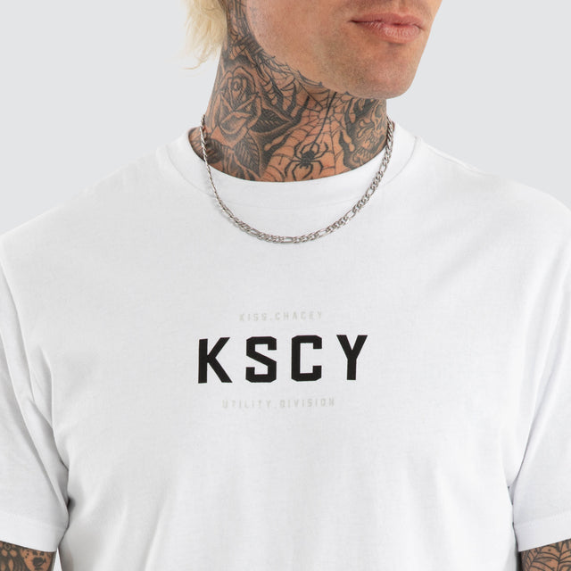 Stamp Dual Curved Tee Optical White