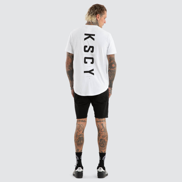 Stamp Dual Curved Tee Optical White