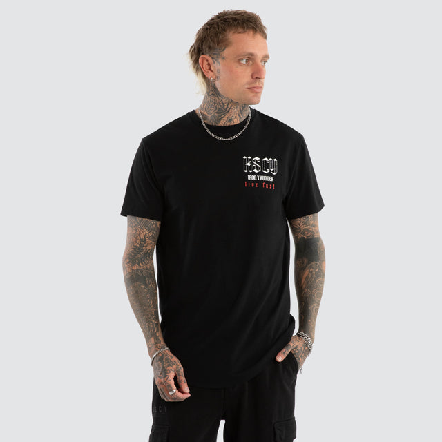 Iron Thunder Dual Curved Tee Jet Black