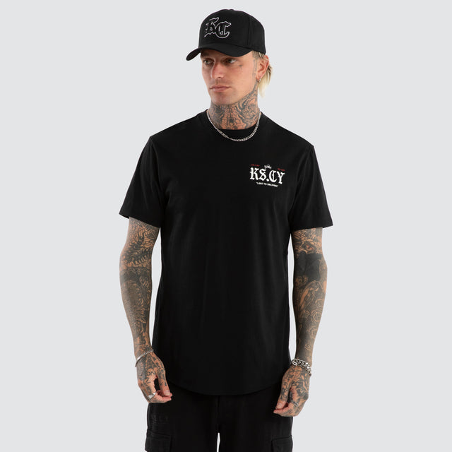England Dual Curved Tee Jet Black