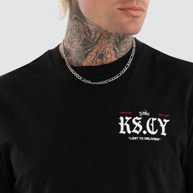 England Dual Curved Tee Jet Black