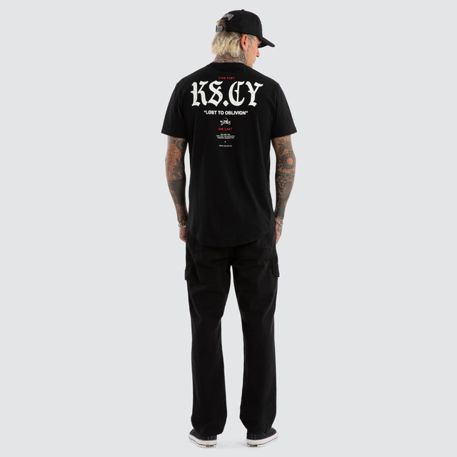 England Dual Curved Tee Jet Black