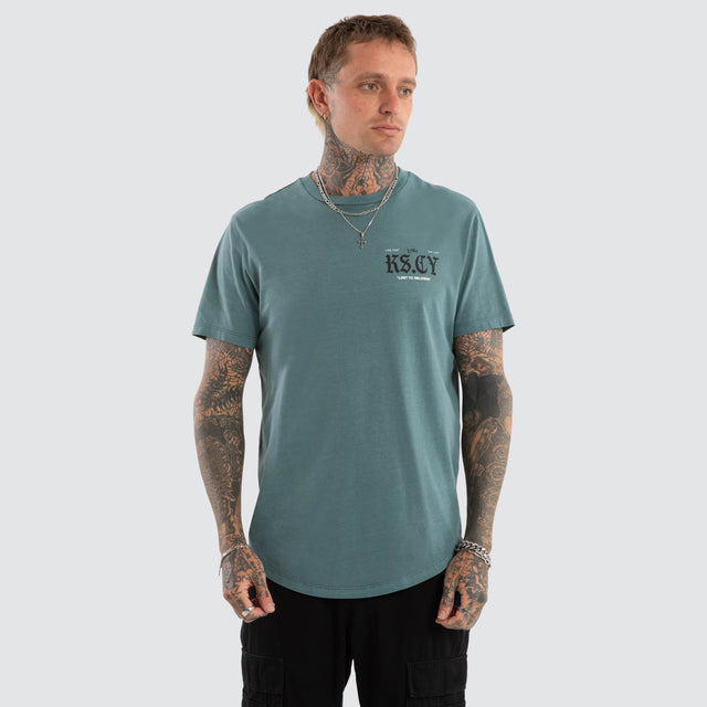 England Dual Curved Tee Pigment North Atlantic