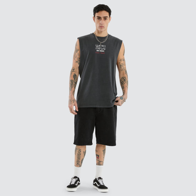 Iron Thunder Relaxed Muscle Tee Pigment Black