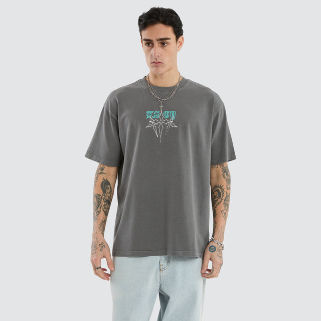 Anti Hero Box Fit Tee Pigment Charcoal