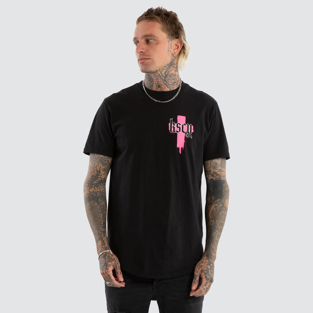 Church Dual Curved Tee Jet Black