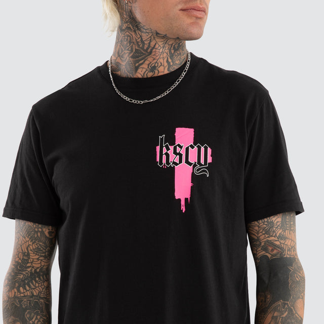 Church Dual Curved Tee Jet Black