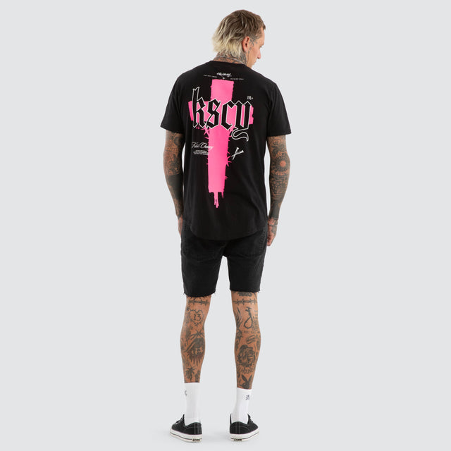 Church Dual Curved Tee Jet Black