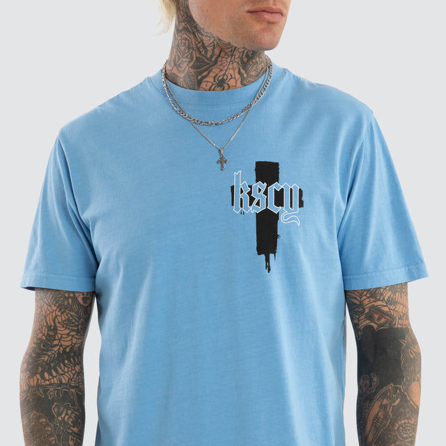 Church Dual Curved Tee Pigment Blissful Blue