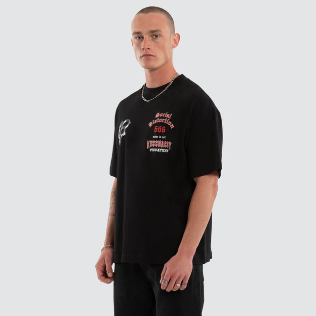 Distortion Street Tee Jet Black
