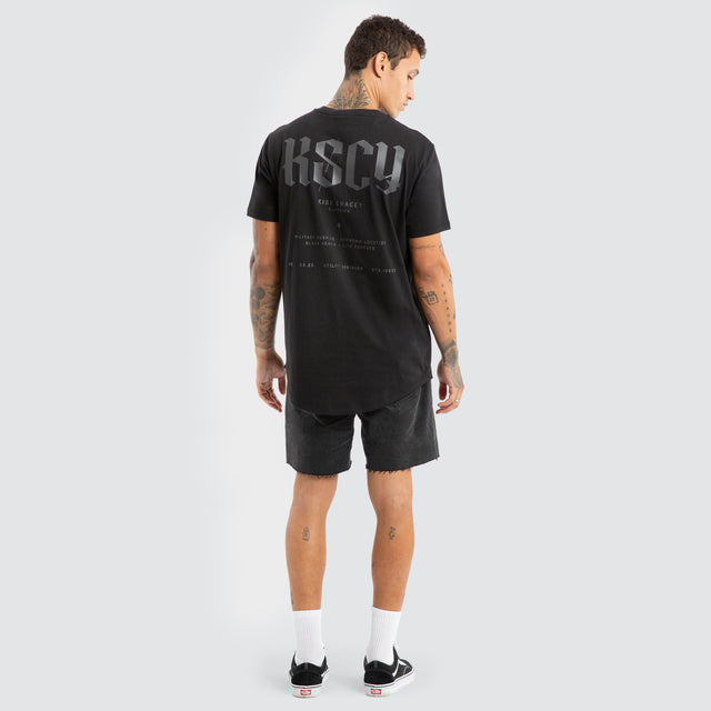 Surplus Dual Curved Tee Jet Black