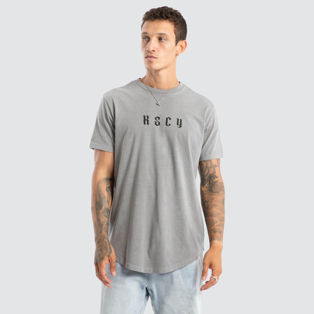 Surplus Dual Curved Tee Pigment Frost Grey