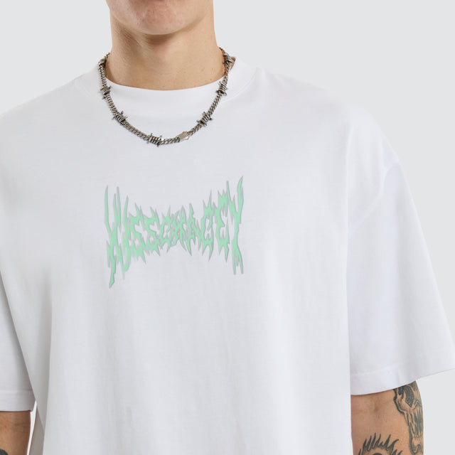 model wears Ghoul Street Tee Optical White T-Shirts White - image 5