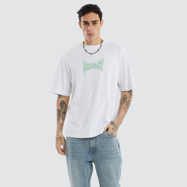 model wears Ghoul Street Tee Optical White T-Shirts White - image 3