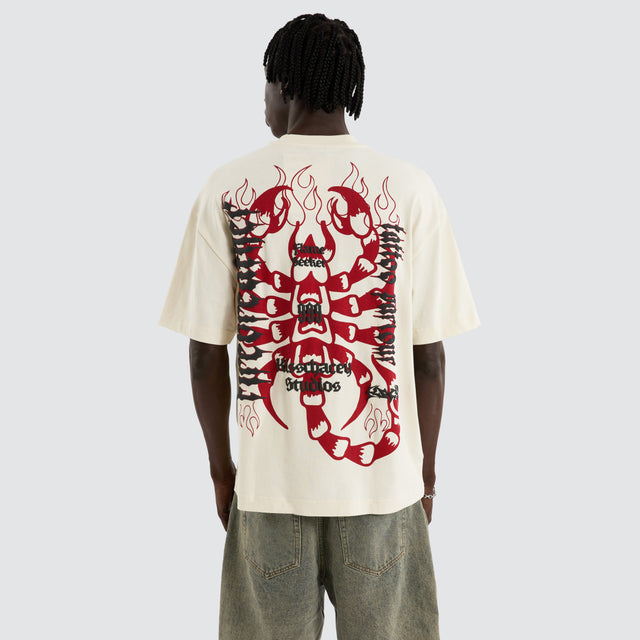 model wears Firebreather Street Tee Tofu T-Shirts Neutral - image 1