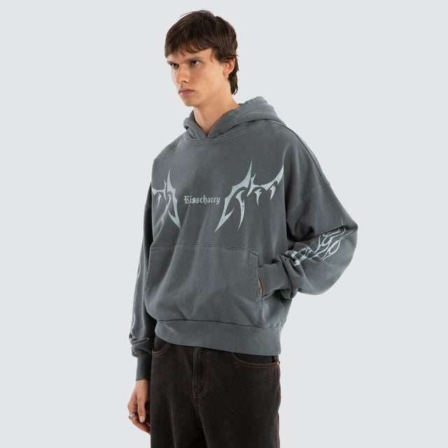 model wears Solar Balloon Hoodie Mineral Carbon Hoodies Grey - image 6