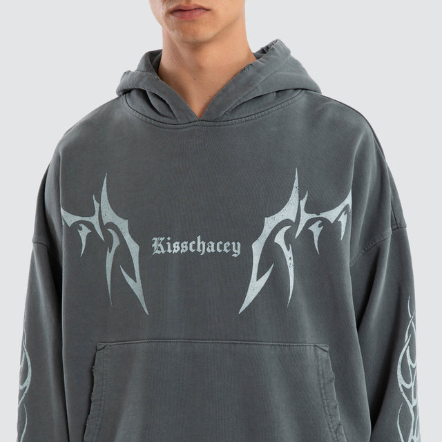 model wears Solar Balloon Hoodie Mineral Carbon Hoodies Grey - image 3