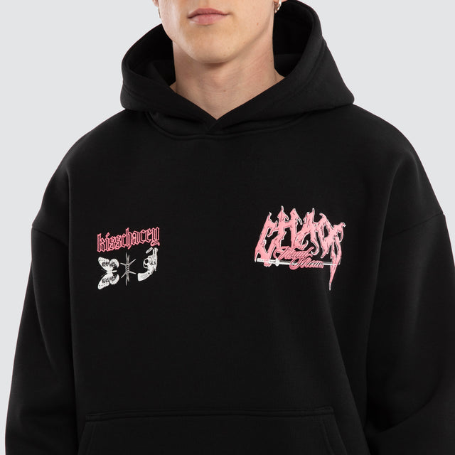Katana Oversized Hoodie Jet Black