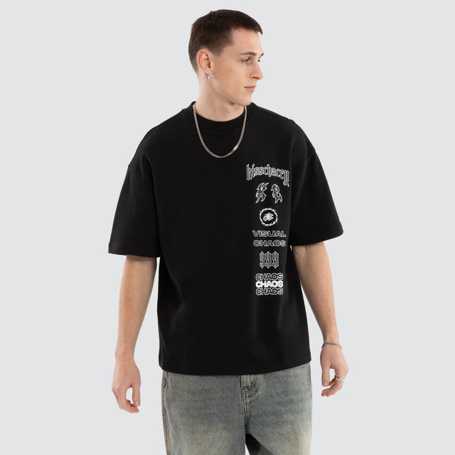 model wears Gates Street Tee Jet Black T-Shirts Black - image 3