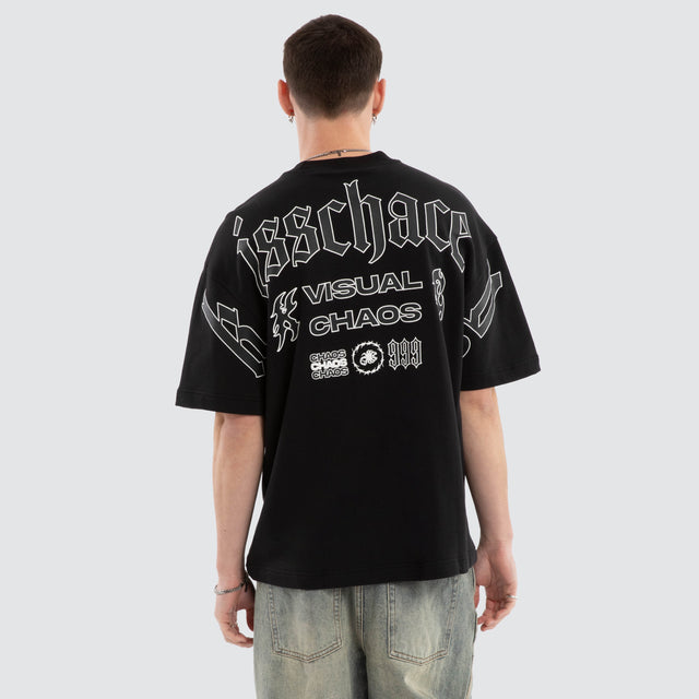 model wears Gates Street Tee Jet Black T-Shirts Black - image 1