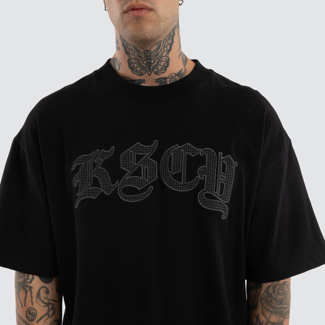 Cheque Street Tee Jet Black
