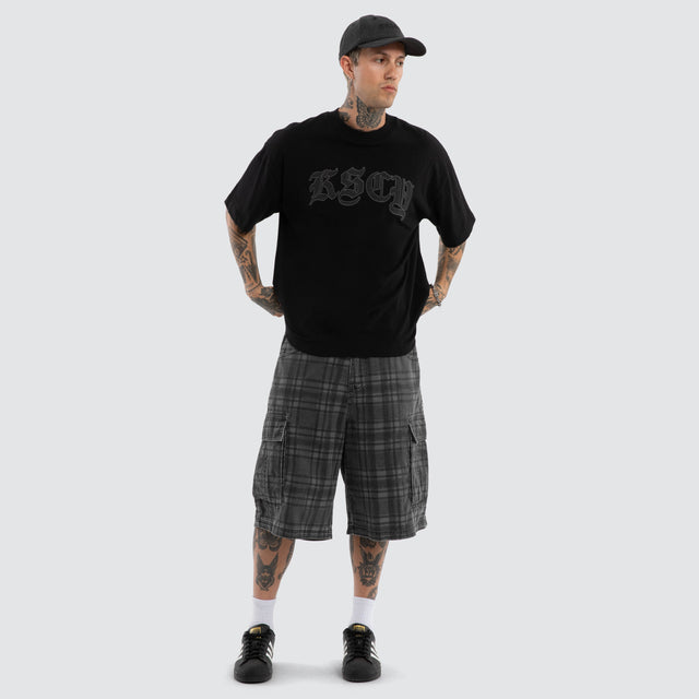 Cheque Street Tee Jet Black