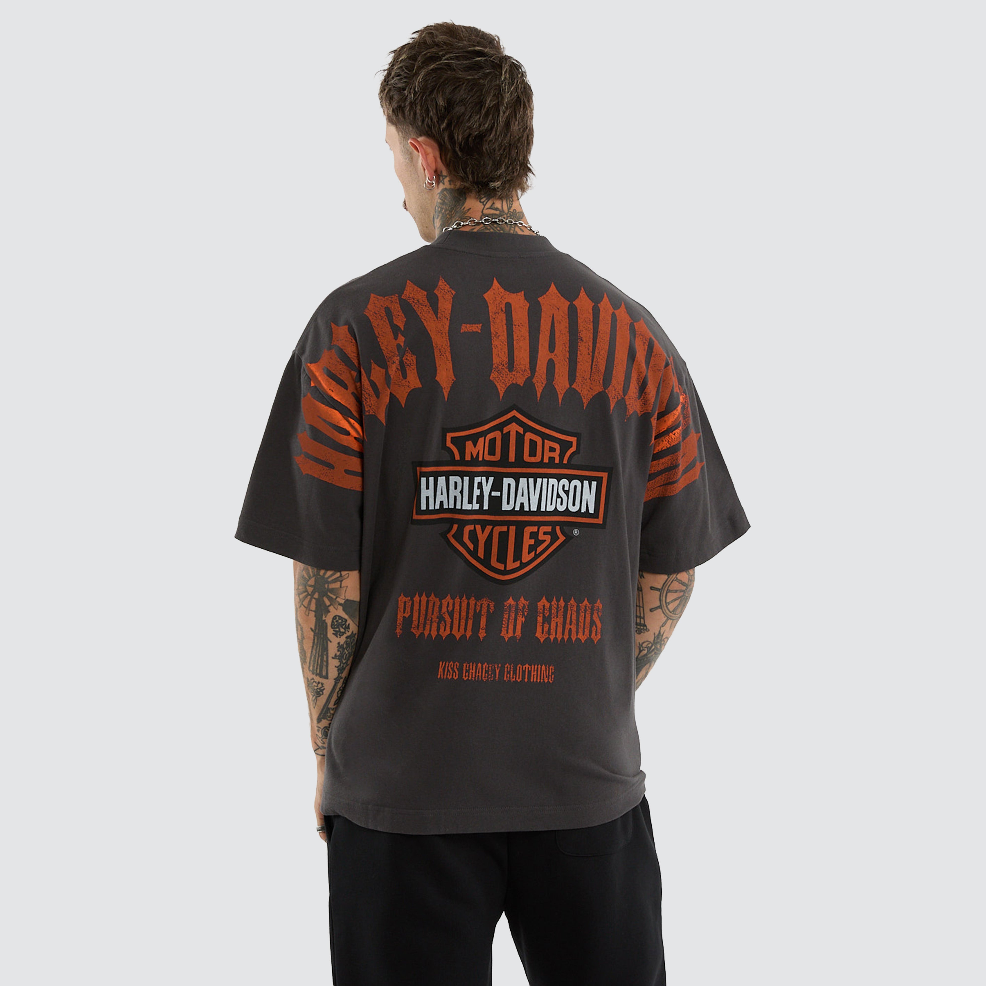 Harley-Davidson x KSCY Pursuit Street Tee in Black | Neverland Store