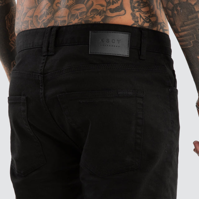 KS2 Denim Shorts Jet Black