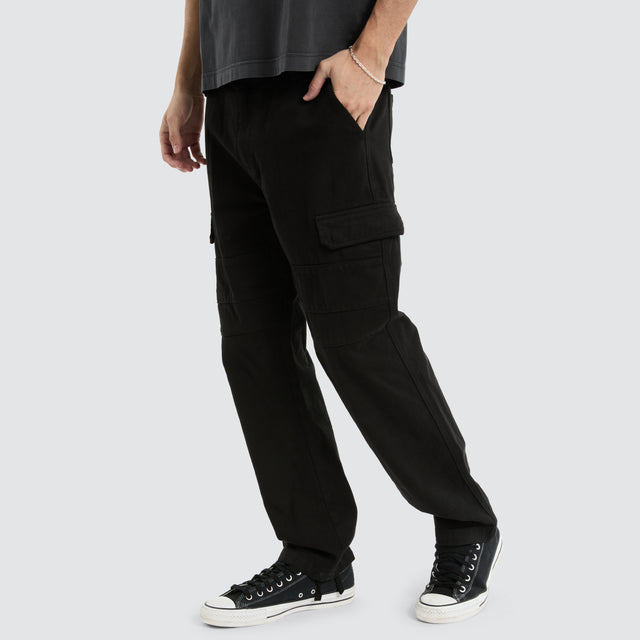 model wears Seattle Cargo Pant Black Pants Black - image 1