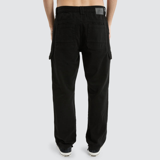 model wears Seattle Cargo Pant Black Pants Black - image 5