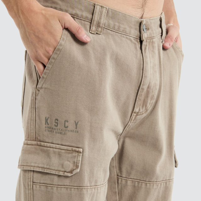 model wears Seattle Cargo Pant Moon Rock Pants Grey - image 3