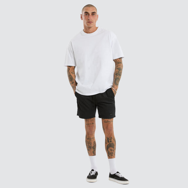 Sunrise Elastic Waist Shorts Jet Black