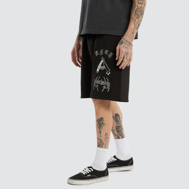 Close Shave Trackshort Jet Black